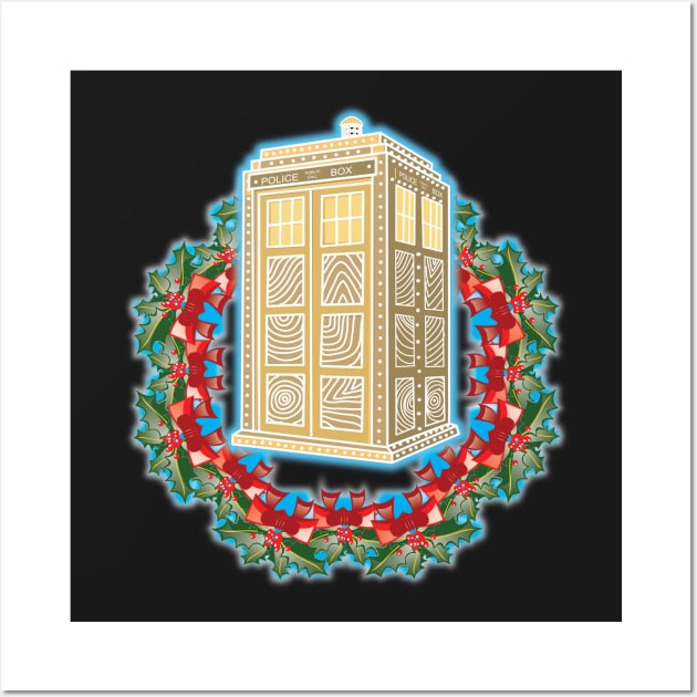 GINGERBREAD TARDIS Wall Art by KARMADESIGNER T-SHIRT SHOP